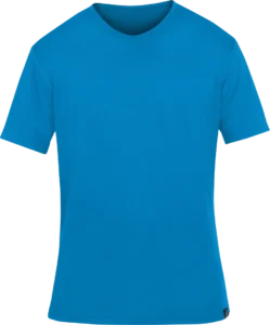 Mens Short Sleeved Base Layer Cambia In Reef Blue Front