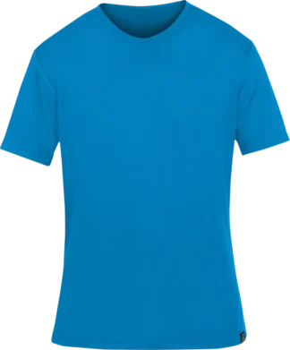 Mens Short Sleeved Base Layer Cambia In Reef Blue Front