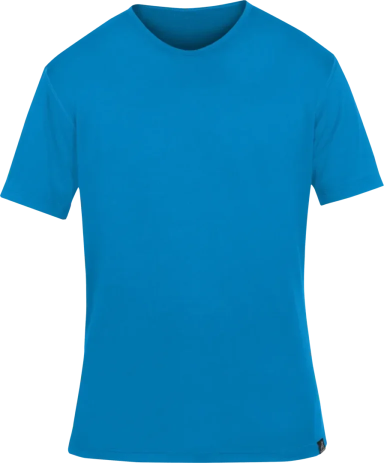 Mens Short Sleeved Base Layer Cambia In Reef Blue Front