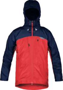 Mens Windproof Hiking Jacket In Fire And Midnight Front