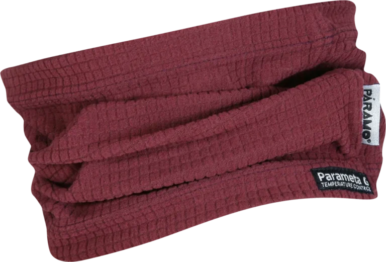 Winter Fleece Buff Grid Neck Warmer Wine