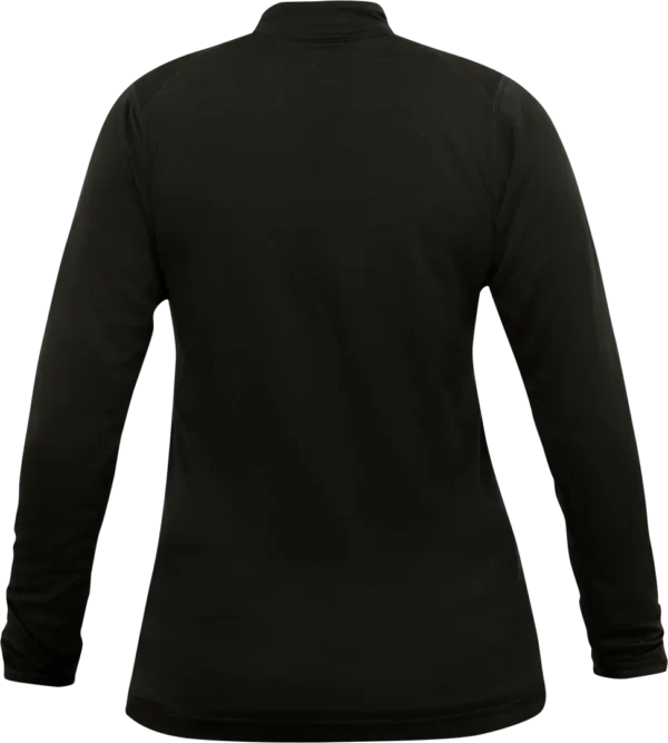 Womens Cambia Ls Zip Black Womens Baselayer Back