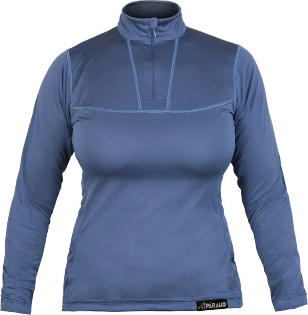 Womens Cambia Ls Zip Indigo Front 1080px
