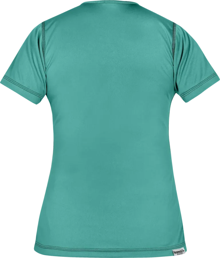 Womens Cambia Short Sleeve T Shirt Adriatic Womens Running Baselayer Back