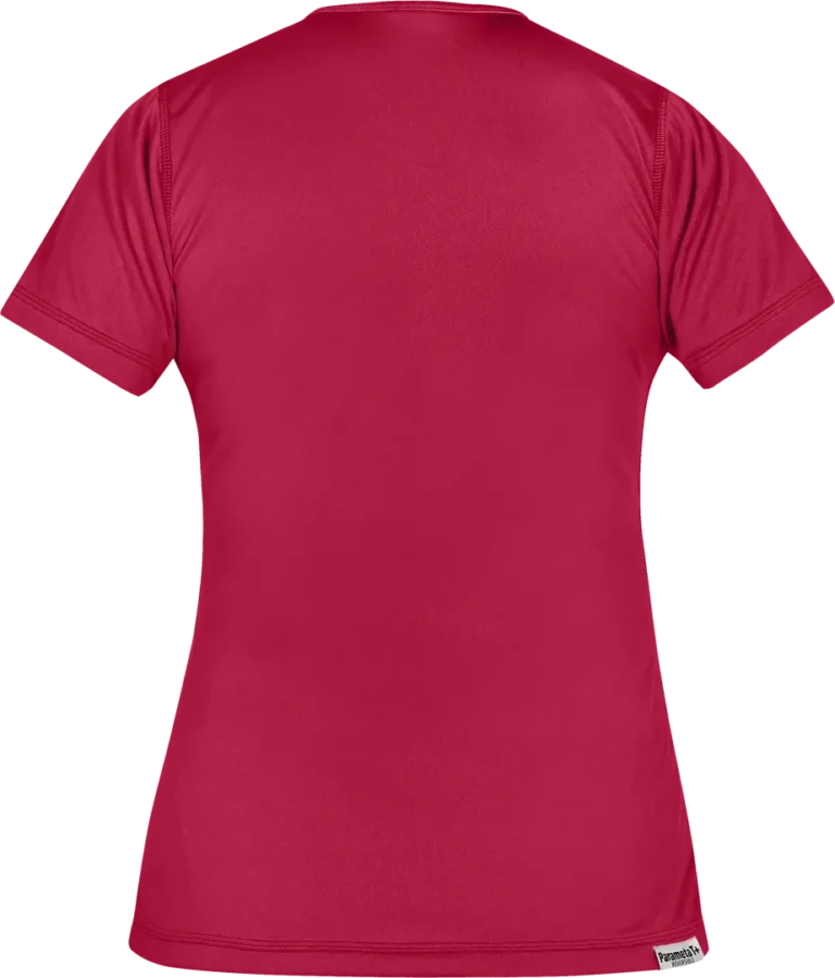 Womens Cambia Short Sleeve T Shirt Carmine Womens Running Baselayer Back
