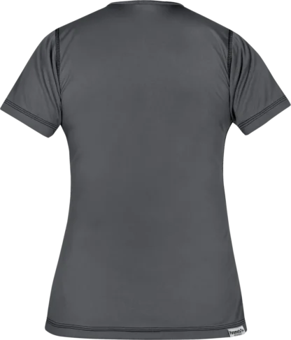 Womens Cambia Short Sleeve T Shirt Dark Grey Black Back 1080px