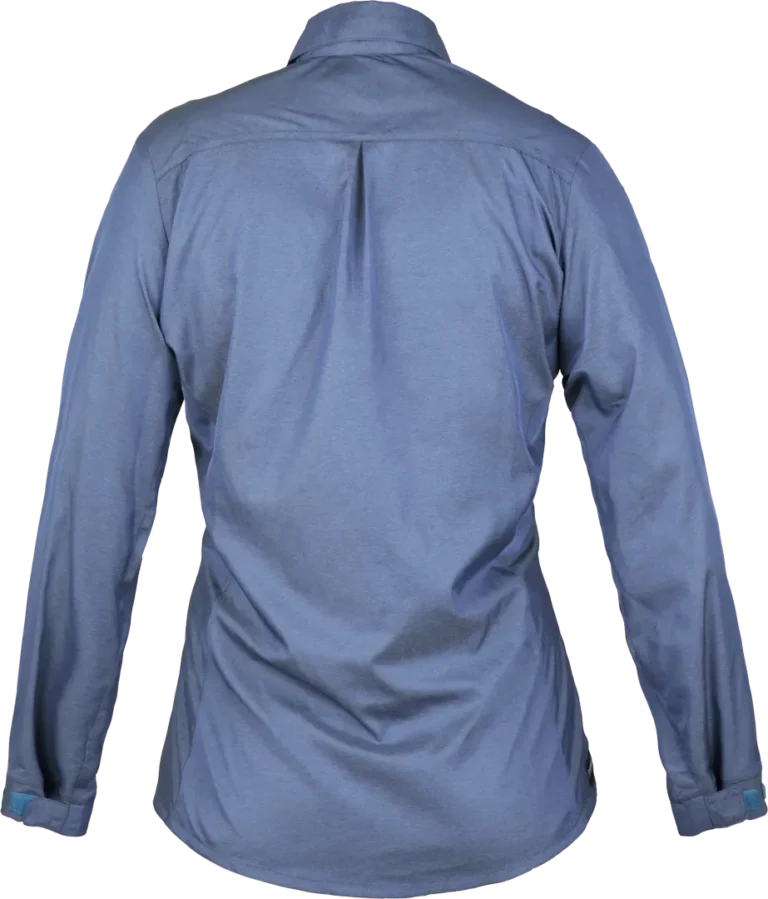 Womens Socorro Shirt Indigo Womens Walking Shirt Back