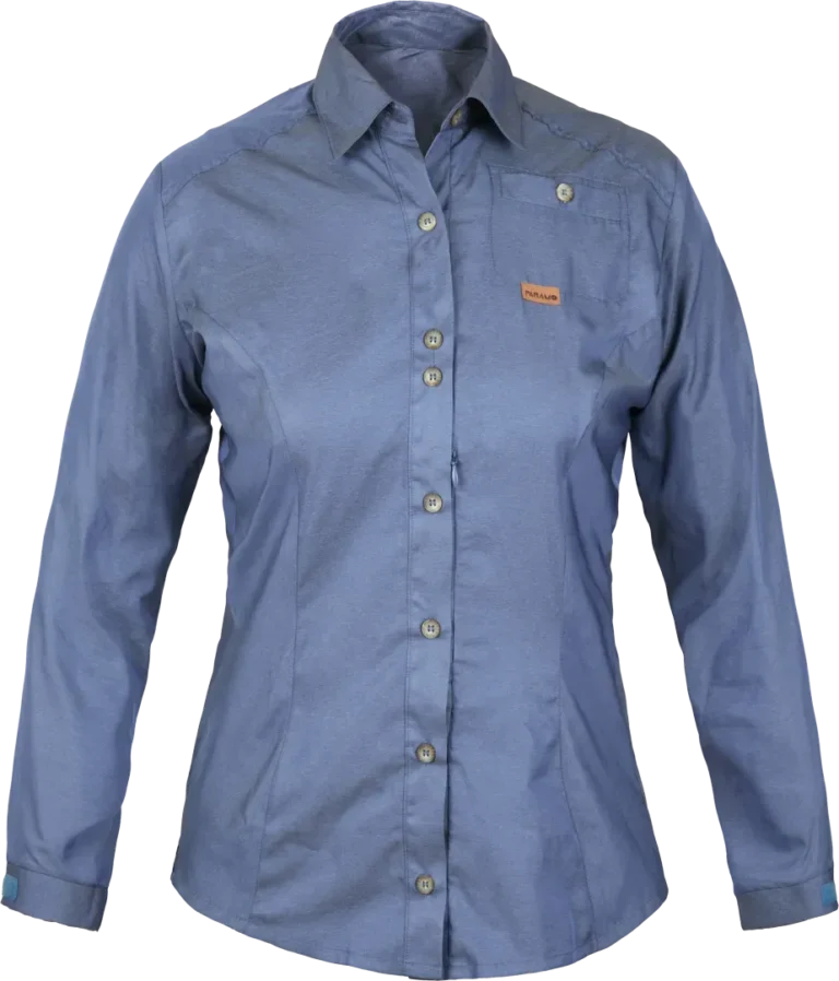 Womens Socorro Shirt Indigo Womens Walking Shirt Front