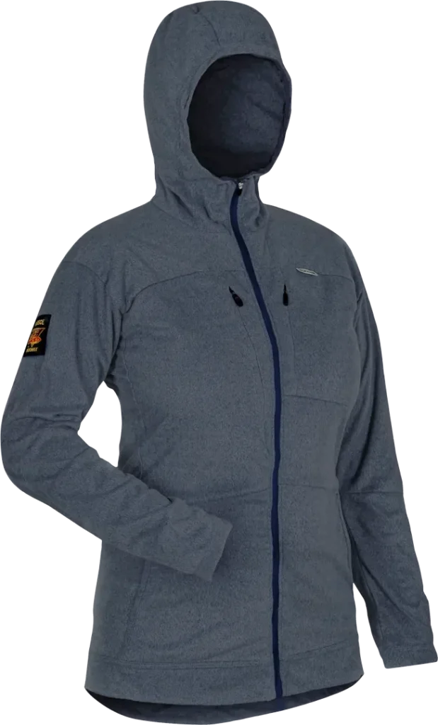 Womens Ventura Fleece Indigo Womens Windproof Fleece Angled