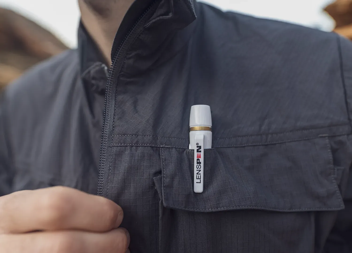 Mens Lightweight Photography Jacket Paramo Halkon Traveller Dark Grey Storage Options