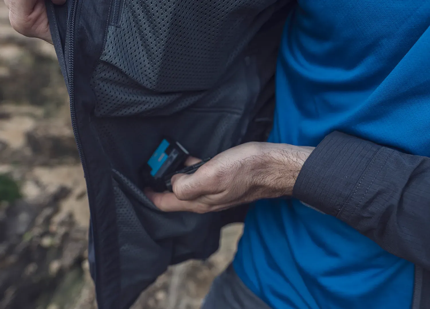 Mens Photography Jacket Paramo Halkon Traveller Dark Grey Internal Pockets