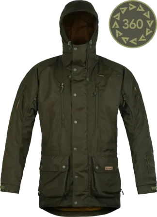 Mens Halkon Pro Jacket Moss Front Logo