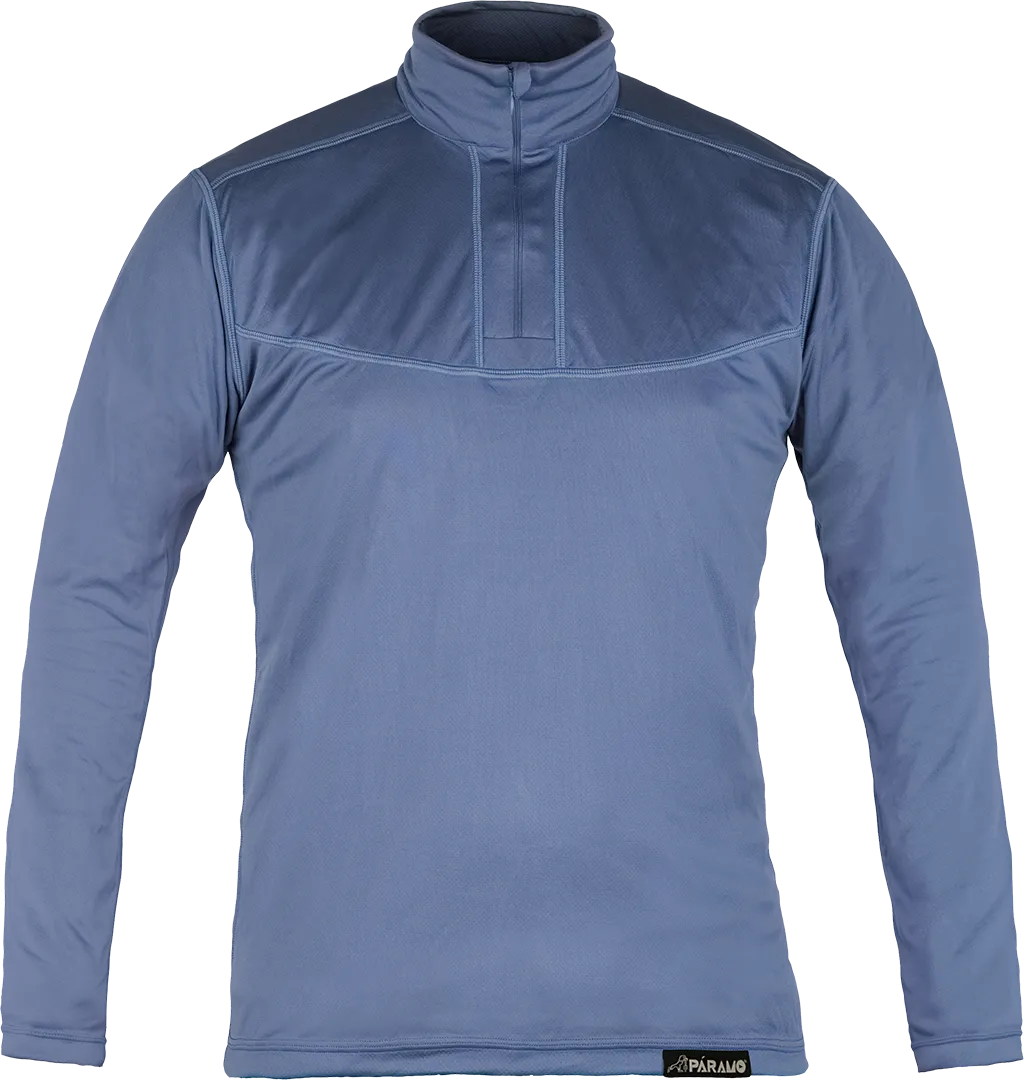 Mens Cambia Ls Zip Neck Indigo Front 1080px