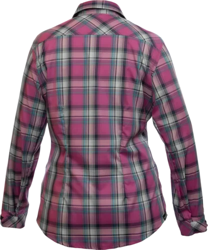 Womens Katmai Ls Shirt Foxglove Check Back 1080px