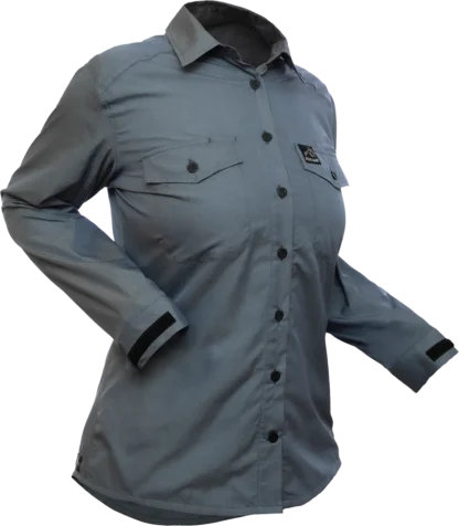 Womens Katmai Ls Shirt Indigo Blue Angled 1080px