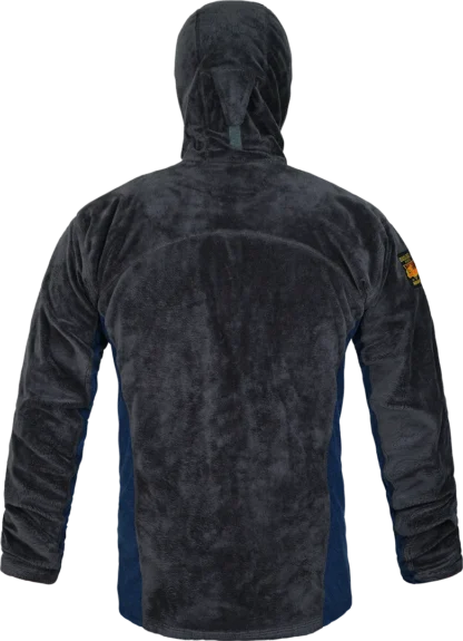 Mens Enduro Plus Fleece Dark Grey Cobalt Back 1080px