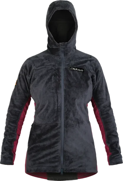 Womens Ventura Plus Fleece Dark Grey Carmine Front 1080px