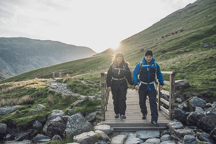 Alta III Jacket and Cascada II Trousers in the hills