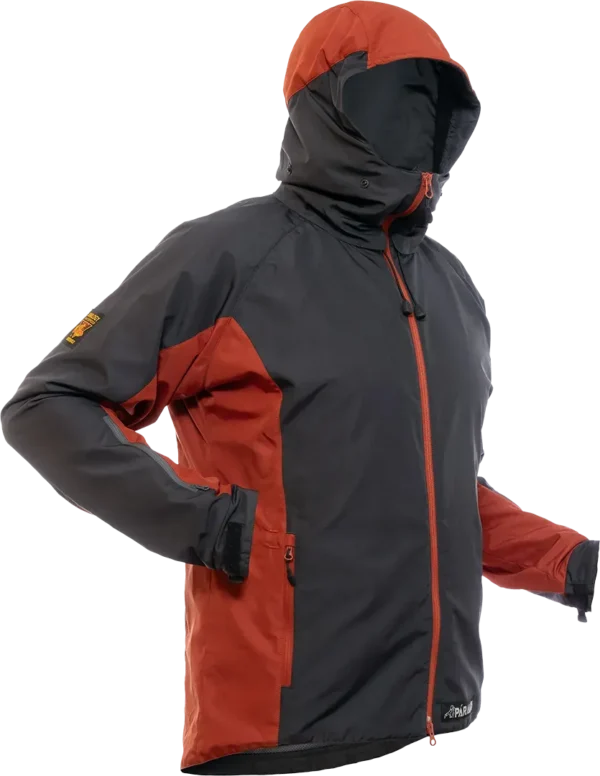 Mens Caminata Jacket Dark Grey Outback Red Angled