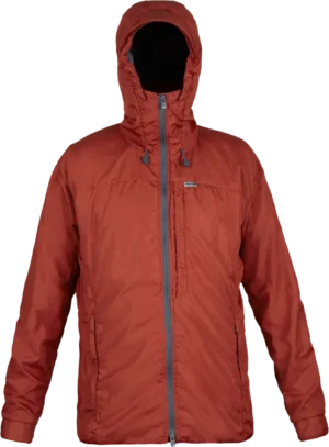 Mens Walking Waterproof Jacket Helki In Outback Red Front