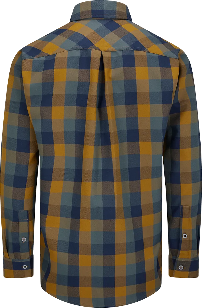 M Katla Shirt Indigo Gingham Back