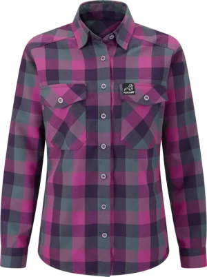 W Katla Shirt Foxglove Gingham Front