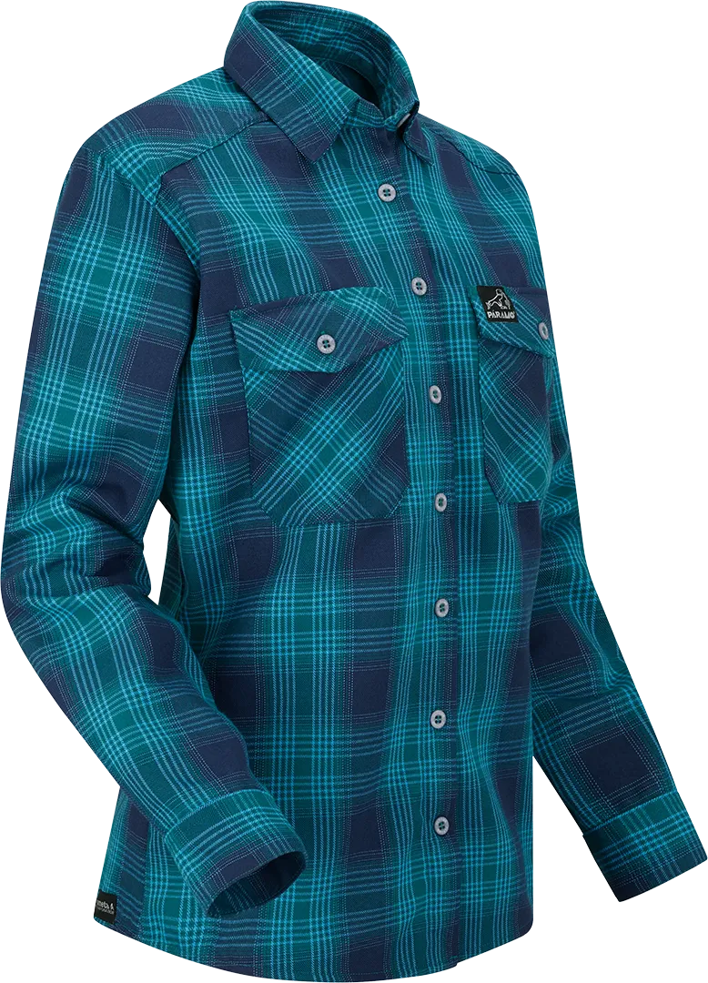 W Katla Shirt Neon Plaid Angled