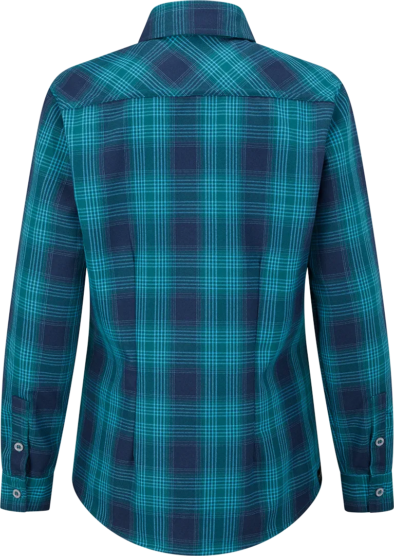 W Katla Shirt Neon Plaid Back