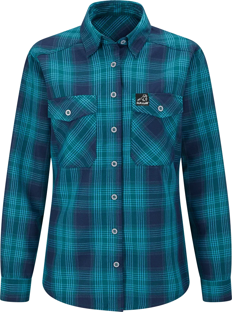 W Katla Shirt Neon Plaid Front