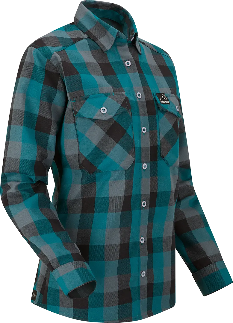 W Katla Shirt Spruce Gingham Angled