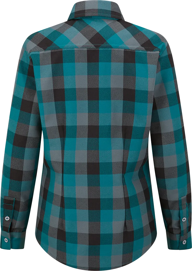 W Katla Shirt Spruce Gingham Back
