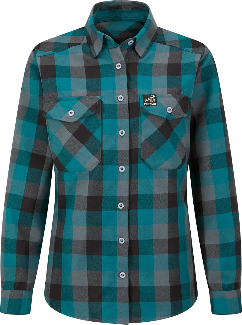 W Katla Shirt Spruce Gingham Front