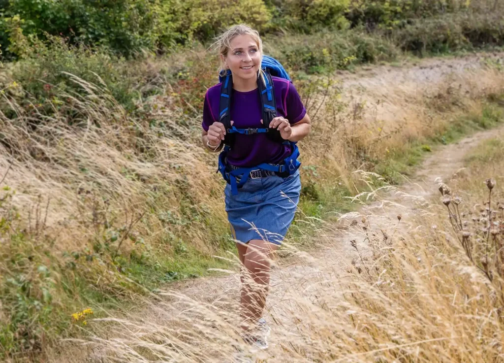 Women Hiking In A Womens Velez Skort